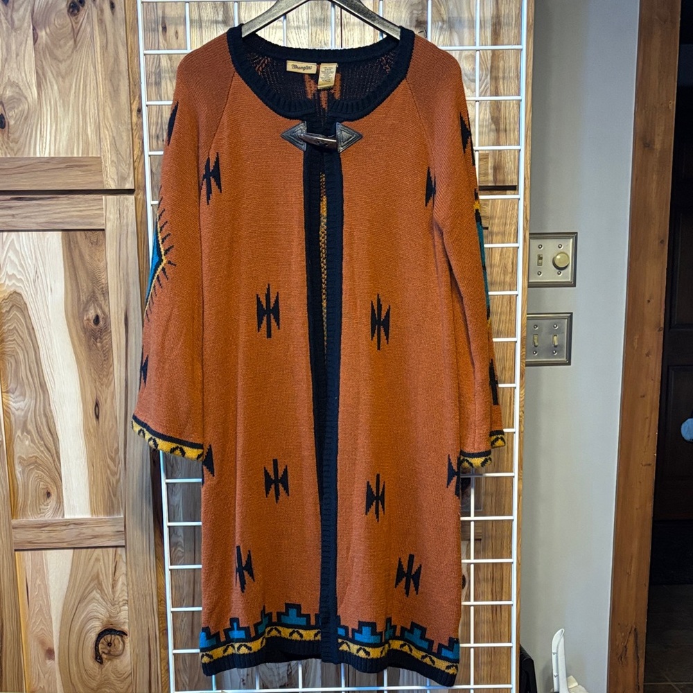Wrangler Black and Orange Knit Top